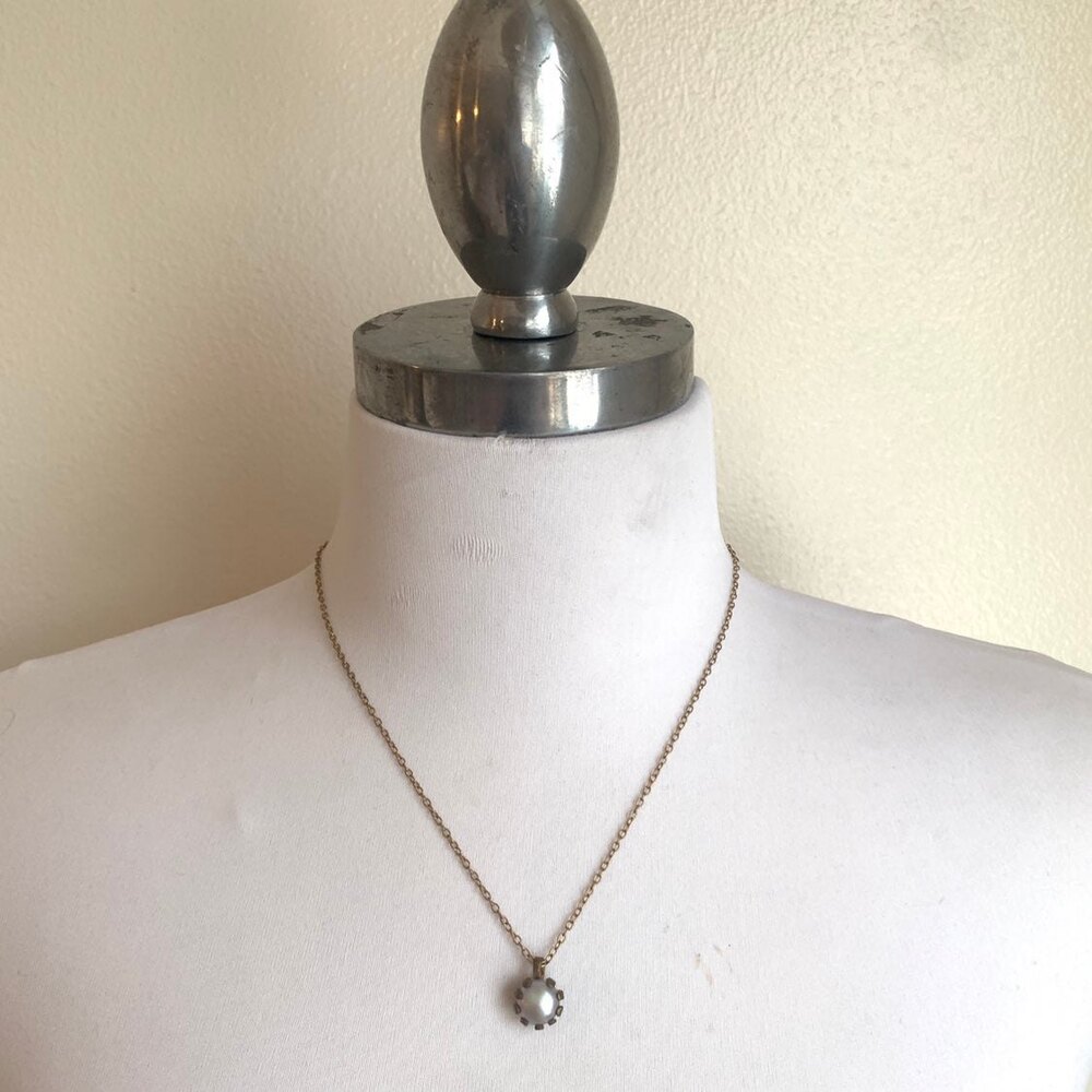Beautiful Gold Grey Pearl Necklace
